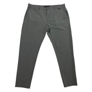 Travis Mathew Pants Mens 38 Gray Open To Close Tech Chino Golf Trousers Casual
